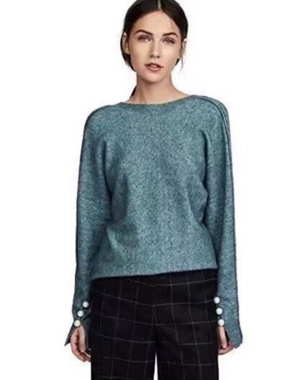 NWOT| 3.1 PHILLIP LIM pearl mélange wool sweater | XS
